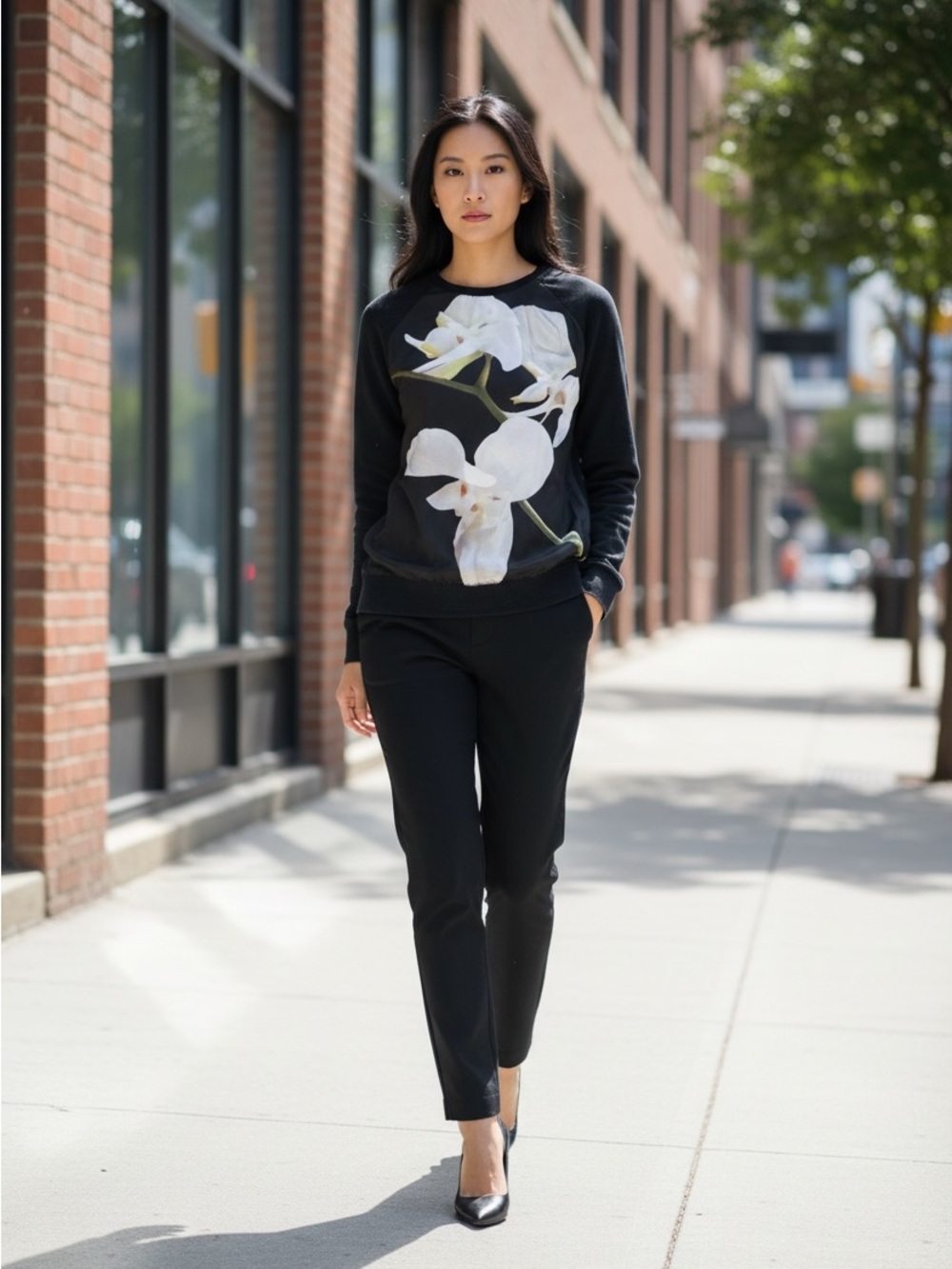 Altuzarra x Target Black Floral Detail Women’s Sweater XS
